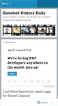 Mobile Screenshot of baseballhistorydaily.com