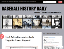 Tablet Screenshot of baseballhistorydaily.com